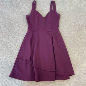 Cute maroon homecoming dress, size S